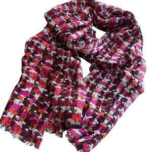 NWT Vera Bradley casual scarf pink plaid soft rayon wrap spring summer weight